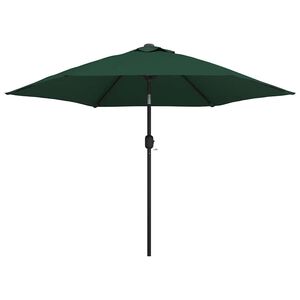 vidaXL Aurinkovarjo LED-valoilla cantilever 3 m vihre&auml;