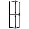 vidaXL Taittuva suihkuseinä ESG 120x140 cm musta