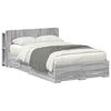 vidaXL S&auml;nkykehys varastolla p&auml;&auml;tyll&auml; Harmaa Sonoma 4FT Small Double