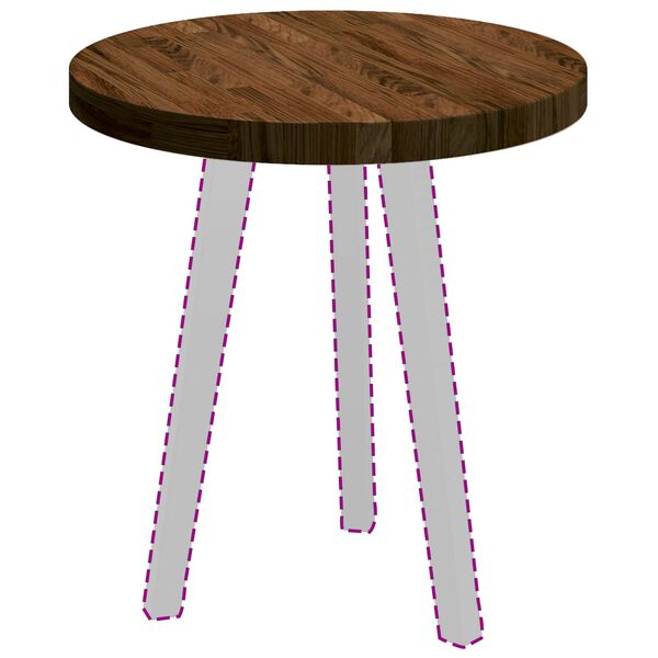 vidaXL P&ouml;yt&auml;levy Vaaleanruskea &Oslash; 50 x 4 cm M&auml;ntypuu