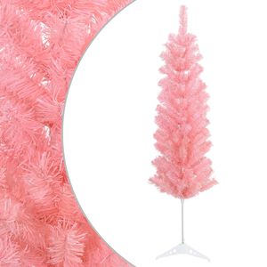 vidaXL Tekopaksu joulupuu 120 cm PVC ja ter&auml;s Vaaleanpunainen