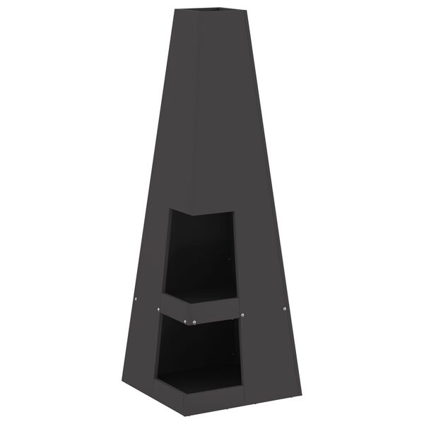 vidaXL Tulisija Musta 35 x 35 x 100 cm Teräs