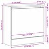 vidaXL Kenk&auml;kaappi hyllyll&auml; Vanha puu 60 x 21 x 57 cm Tekninen puu