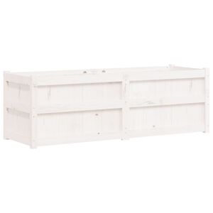 vidaXL Ulkokukkalaatikko valkoinen 150x50x50 cm t&auml;ysi m&auml;nty