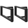 vidaXL Sohvap&ouml;yd&auml;n jalat T-muotoiset 2 kpl musta 70x25x(30-31) cm ter&auml;s