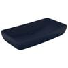 vidaXL Ylellinen pesuallas suorakaide matta tummansininen 71x38 cm