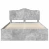 vidaXL S&auml;ngyn runko Betonin harmaa 5FT King Size Massiivinen m&auml;nty