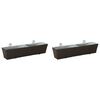 vidaXL Kaide 2 kpl 80 x 17 x 17 cm Metalli