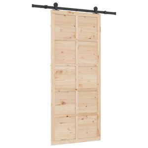 vidaXL Liukuovi 80 x 208 cm T&auml;ysi m&auml;nty Luonnollinen