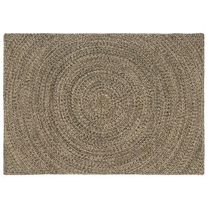 vidaXL Alue Matto Luonnollinen ja musta 140 x 200 cm Juutti