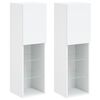 vidaXL TV-kaapit LED-valoilla 2 kpl valkoinen 30,5x30x102 cm