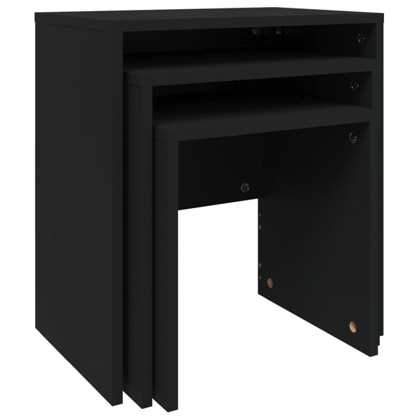 vidaXL Sarjasohvap&ouml;yd&auml;t 3 kpl musta lastulevy