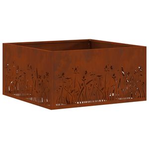vidaXL Tulilautanen Ruosteinen 60 x 60 x 30 cm Kulunut Ter&auml;s
