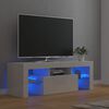 vidaXL TV-taso LED-valoilla korkeakiilto valkoinen 120x35x40 cm
