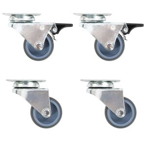 vidaXL Kaksirenkaiset rullapy&ouml;r&auml;t 4 kpl 50 mm