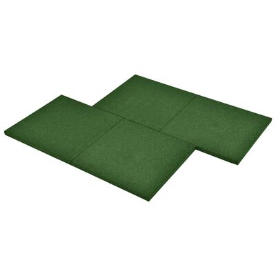 vidaXL Kaatumissuojalevyt 24 kpl kumi 50x50x3 cm vihreä