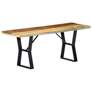 vidaXL Penkki 110 cm uusiok&auml;ytetty puu