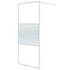 vidaXL Walk-in suihkusein&auml;ke valkoinen 90x195 cm kirkas ESG-lasi