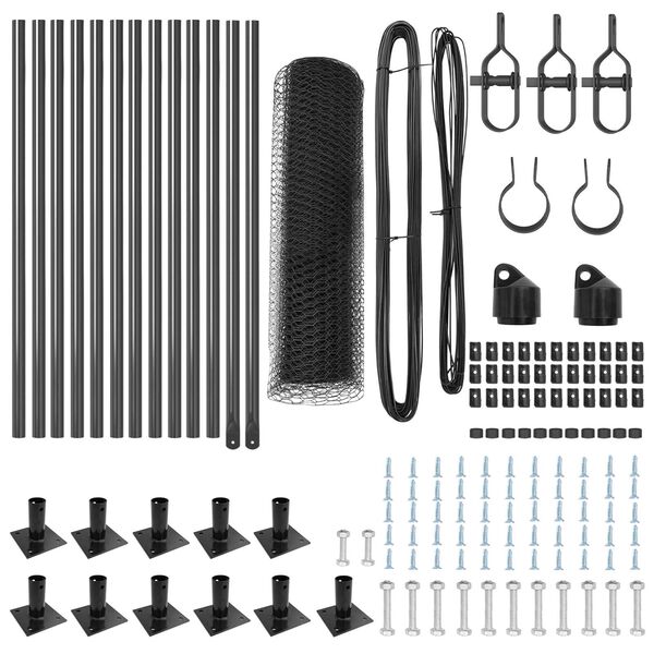 vidaXL Aitalatu Harmaa 25 x 0,4 m (25 mm verkko) Ter&auml;st&auml; ja PVC:t&auml;