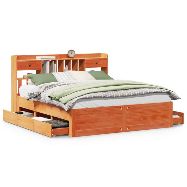 vidaXL S&auml;nky kirjahyllyll&auml; ei patjaa vahanrusk. 200x200 cm t&auml;ysi m&auml;nty