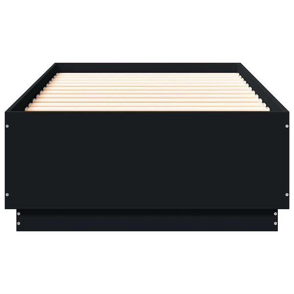 vidaXL Sängynrunko musta 100x200 cm tekninen puu