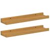 vidaXL Sein&auml;hylly hyllyll&auml; 2 pcs Beige 40 x 9 x 3 cm Tekninen puu