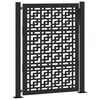 vidaXL Puutarhanportti musta 100x125 cm ter&auml;s ristikuvio