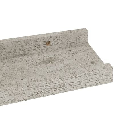 vidaXL Seinähyllyt 4 kpl betoninharmaa 40x9x3 cm