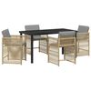 vidaXL Piharuokailu setti 5 kpl Beige polyrottinki