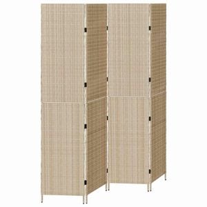 vidaXL Huonejakaja Beige 195 x 200 cm polyrottinki
