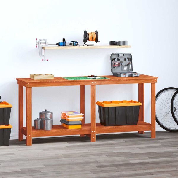 vidaXL Ty&ouml;p&ouml;yt&auml; Vahans&auml;vyinen Ruskea 180 x 50 x 80 cm Massiivim&auml;nty