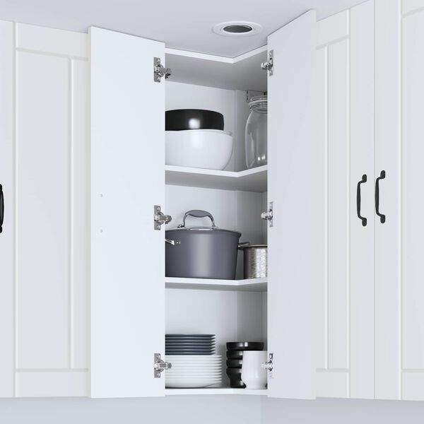 vidaXL Keitti&ouml;kaappi Lucca valkoinen 57 x 57 x 100 cm Tekninen puu