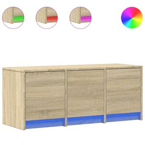 vidaXL TV-taso LED-valoilla Sonoma-tammi 97x34x40 cm tekninen puu