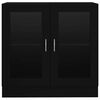 vidaXL Vitriinikaappi musta 82,5x30,5x80 cm tekninen puu