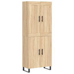 vidaXL Kaappi Sonoma tammi 69,5x34x180 cm tekninen puu