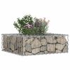 vidaXL Gabion Kohotettu Peti Hopea 60 x 60 x 20 cm Galvanoitu ter&auml;s