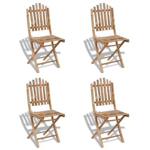 vidaXL Kokoontaitettavat ulkotuolit 4 kpl bambu