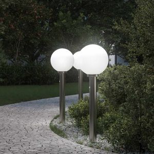 vidaXL Pollarivalaisimet sensorilla 3 kpl 80 cm ruostumaton ter&auml;s IP44