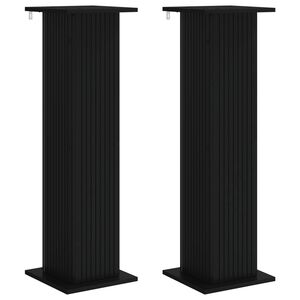 vidaXL Kasviteline 2 kpl Musta 30,5 x 30 x 100,5 cm Tekninen puu
