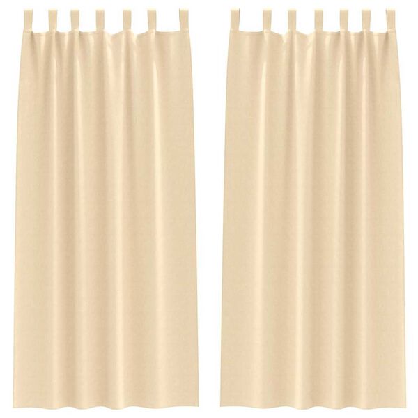 vidaXL Piment&auml;v&auml; verho renkailla 2 pcs Kerma 245 x 140 cm Polyesteri