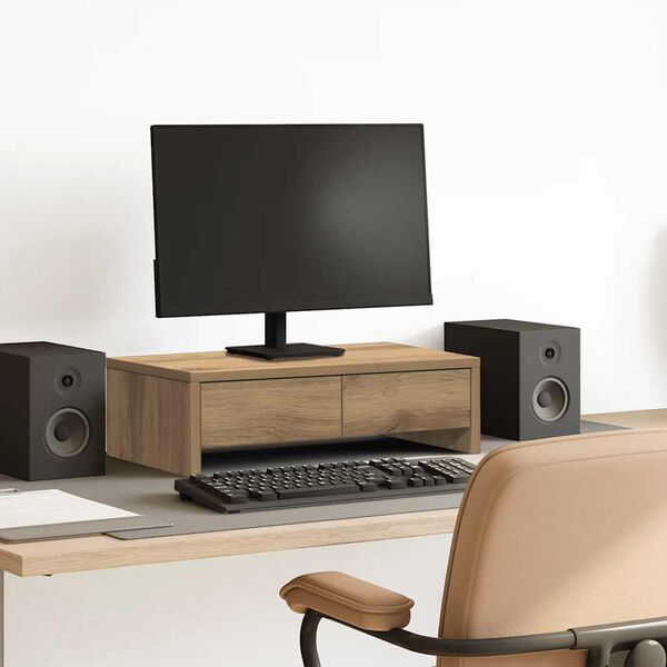 vidaXL Näyttöteline laatikot artesaani tammi 50x27x15 cm tekninen puu