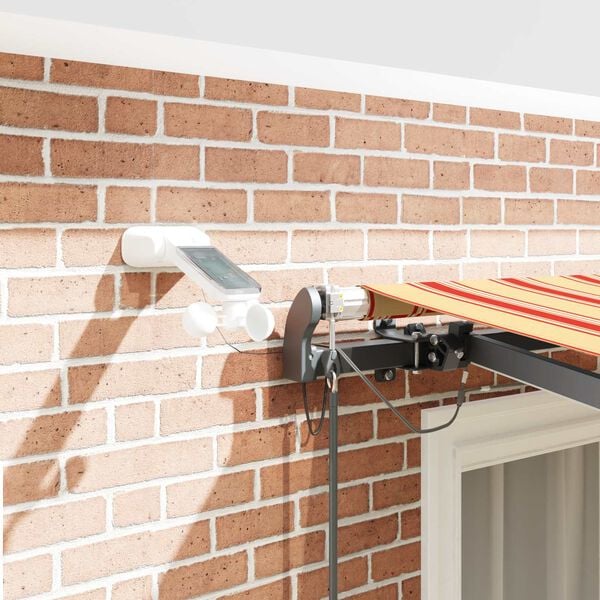 vidaXL Vetoutuva markiisi keltainen ja oranssi 350 x 250 cm kangas