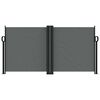 vidaXL Sis&auml;&auml;nvedett&auml;v&auml; sivumarkiisi antrasiitti 120x1200 cm