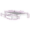 vidaXL Sängynrunko ilman patjaa valkoinen 90x190 cm täysi mänty
