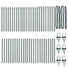 vidaXL Aitalatu Muut 52 pcs Vihreä 3,2 x 3,2 x 120 cm Teräs