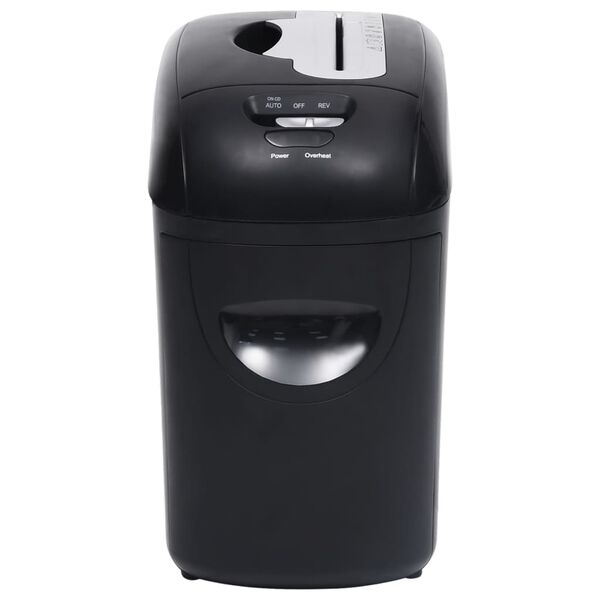 vidaXL Paperisilppuri 10 arkkia mikroleikkaus musta