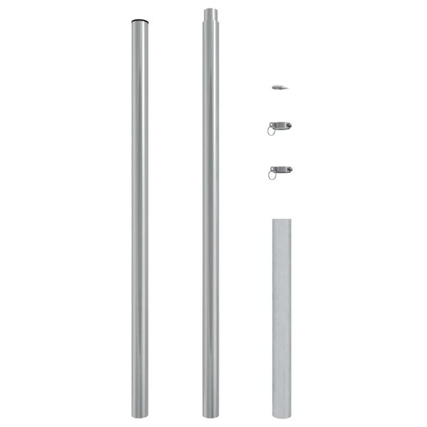 vidaXL Aurinkopurjeen tanko 200 cm ruostumaton ter&auml;s