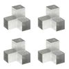 vidaXL Tolppaliittimet 4 kpl Y-muoto galvanoitu metalli 101x101 mm