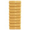 vidaXL Premium-vieraspyyhkeet SOLUND 10 kpl kulta 30x50 cm 600 gsm