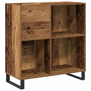 vidaXL Levykaappi hyllyll&auml; Vanha puu 84,5 x 38 x 89 cm Tekninen puu